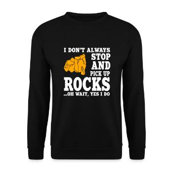 Collecteur de roches - Sweat-shirt Unisexe - noir - Devant - Alina (178cm) & Michal (187cm)