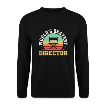 World's Nicest Director - Unisex Sweatshirt - black - Front - Alina (178cm) & Michal (187cm)