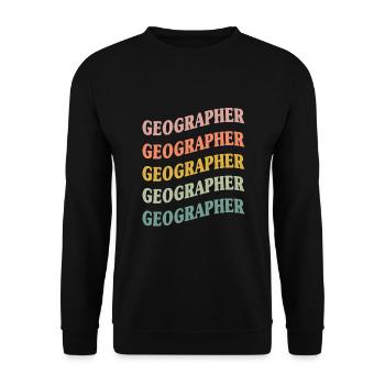 Geographer - Unisex Sweatshirt - black - Front - Alina (178cm) & Michal (187cm)