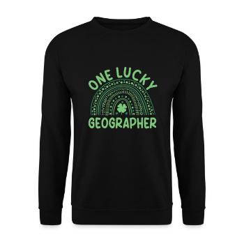 Geographer St. Patrick's Day Costume - Unisex Sweatshirt - black - Front - Alina (178cm) & Michal (187cm)