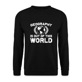 Geografie Ist Nicht Von Dieser Welt - Unisex Pullover - Schwarz - Vorne - Alina (178cm) & Michal (187cm)