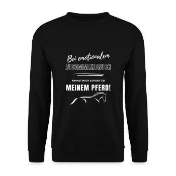 Take me to my horse at once - Unisex Sweatshirt - black - Front - Alina (178cm) & Michal (187cm)