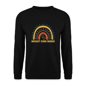 Breast Caregiver Boho Rainbow - Unisex Sweatshirt - black - Front - Alina (178cm) & Michal (187cm)