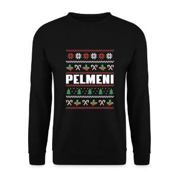 I love pelmeni - Unisex Sweatshirt - black - Front - Alina (178cm) & Michal (187cm)