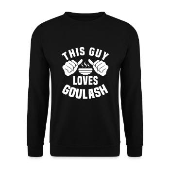 Authentic Hungarian goulash lover - Unisex Sweatshirt - black - Front - Alina (178cm) & Michal (187cm)
