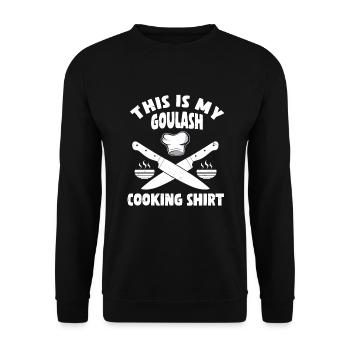 Goulash chef's shirt - Unisex Sweatshirt - black - Front - Alina (178cm) & Michal (187cm)