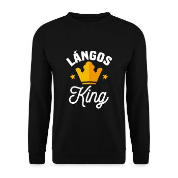 Langos King - Unisex Sweatshirt - black - Front - Alina (178cm) & Michal (187cm)