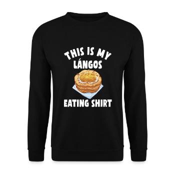 Langos Essen Shirt - Unisex Pullover - Schwarz - Vorne - Alina (178cm) & Michal (187cm)
