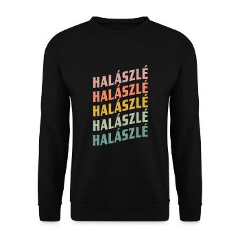 Halaszle - Sweat-shirt Unisexe - noir - Devant - Alina (178cm) & Michal (187cm)
