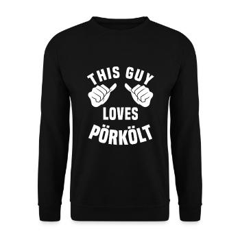 authentiscPörkölt Lovers - Unisex Sweatshirt - black - Front - Alina (178cm) & Michal (187cm)