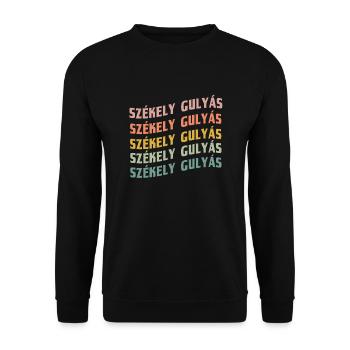 Szekely Gulyas - Unisex Sweatshirt - black - Front - Alina (178cm) & Michal (187cm)