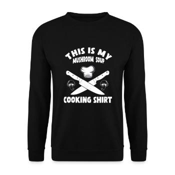 Soupe aux champignons - Sweat-shirt Unisexe - noir - Devant - Alina (178cm) & Michal (187cm)