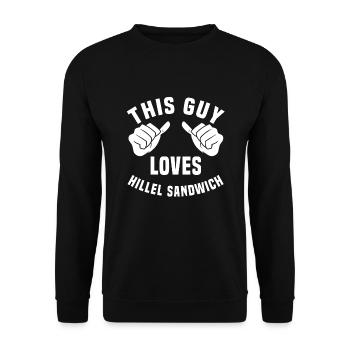 Pessach Hillel Sandwich - Unisex Pullover - Schwarz - Vorne - Alina (178cm) & Michal (187cm)