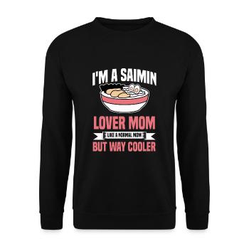 Saimin Amant Maman - Sweat-shirt Unisexe - noir - Devant - Alina (178cm) & Michal (187cm)
