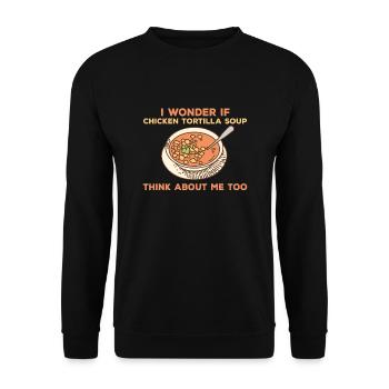 Amateur de soupe tortilla au poulet - Sweat-shirt Unisexe - noir - Devant - Alina (178cm) & Michal (187cm)