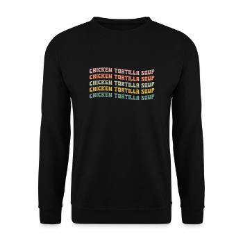 Chicken Tortilla Suppe - Unisex Pullover - Schwarz - Vorne - Alina (178cm) & Michal (187cm)
