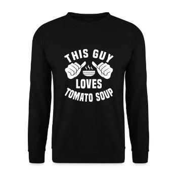 Funny Tomato Soup Saying - Unisex Sweatshirt - black - Front - Alina (178cm) & Michal (187cm)