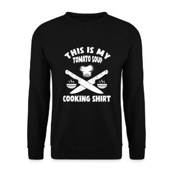 Tomatensuppen Kochshirt - Unisex Pullover - Schwarz - Vorne - Alina (178cm) & Michal (187cm)