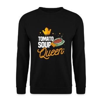 Tomato Soup Queen - Unisex Sweatshirt - black - Front - Alina (178cm) & Michal (187cm)