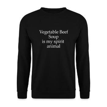 Vegetable Soup With Beef Is My Spirit Animal - Unisex Sweatshirt - black - Front - Alina (178cm) & Michal (187cm)
