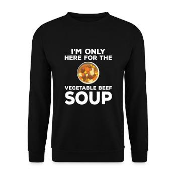 Recipe for Vegetable Vegetable Beef Soup Costume - Unisex Sweatshirt - black - Front - Alina (178cm) & Michal (187cm)