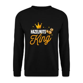 Hazelnut King - Unisex Sweatshirt - black - Front - Alina (178cm) & Michal (187cm)