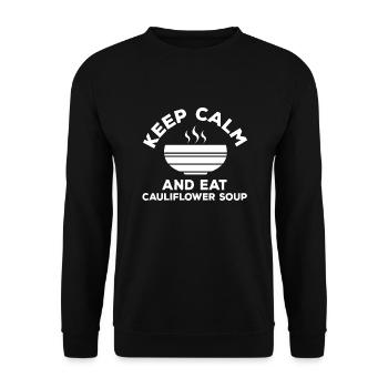 Soupe de chou-fleur - Sweat-shirt Unisexe - noir - Devant - Alina (178cm) & Michal (187cm)