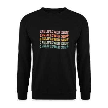 Soupe de chou-fleur - Sweat-shirt Unisexe - noir - Devant - Alina (178cm) & Michal (187cm)