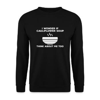 Soupe de chou-fleur - Sweat-shirt Unisexe - noir - Devant - Alina (178cm) & Michal (187cm)