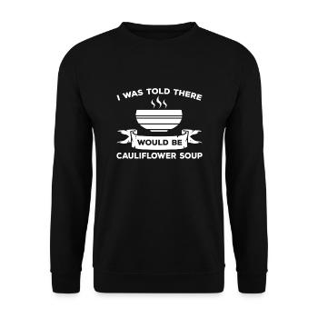 soupe de chou-fleur - Sweat-shirt Unisexe - noir - Devant - Alina (178cm) & Michal (187cm)