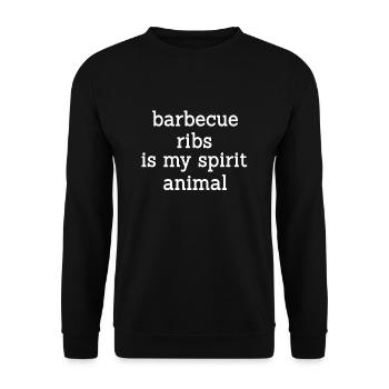 Funny Barbecue Ribs Gift - Unisex Sweatshirt - black - Front - Alina (178cm) & Michal (187cm)