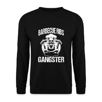 Barbecue Ribs Gangster - Unisex Sweatshirt - black - Front - Alina (178cm) & Michal (187cm)