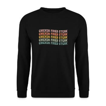 Fried Chicken Steak - Unisex Sweatshirt - black - Front - Alina (178cm) & Michal (187cm)