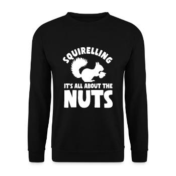 Squirrel Humor - Unisex Sweatshirt - black - Front - Alina (178cm) & Michal (187cm)