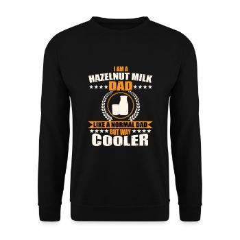 ErHazelnut Milk Dad - Unisex Sweatshirt - black - Front - Alina (178cm) & Michal (187cm)