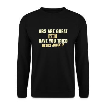 Lustiges Detox Saft Shirt - Unisex Pullover - Schwarz - Vorne - Alina (178cm) & Michal (187cm)