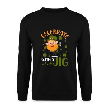 Celebrate with a dance - Unisex Sweatshirt - black - Front - Alina (178cm) & Michal (187cm)