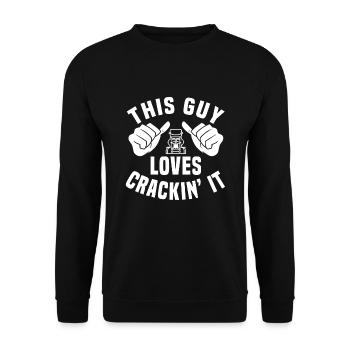 Funny Nutcracker Shirt For Men - Unisex Sweatshirt - black - Front - Alina (178cm) & Michal (187cm)