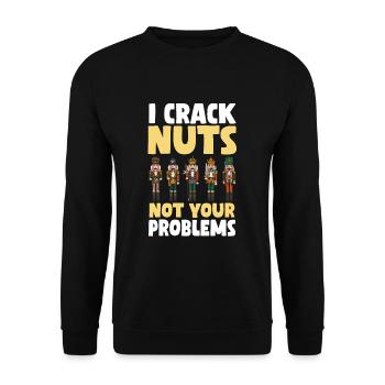 Nutcracker Saying - Unisex Sweatshirt - black - Front - Alina (178cm) & Michal (187cm)