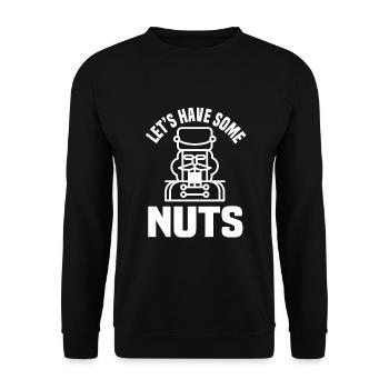 Let's have some nuts - Unisex Sweatshirt - black - Front - Alina (178cm) & Michal (187cm)