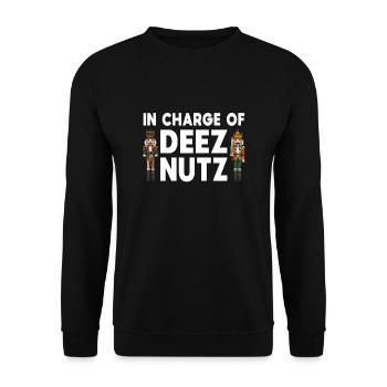 Nutcracker – In Charge Of Deez Nuts - Unisex Sweatshirt - black - Front - Alina (178cm) & Michal (187cm)