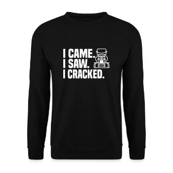 Funny Nutcracker Gift - Unisex Sweatshirt - black - Front - Alina (178cm) & Michal (187cm)