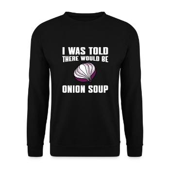 Zwiebelsuppe - Unisex Pullover - Schwarz - Vorne - Alina (178cm) & Michal (187cm)