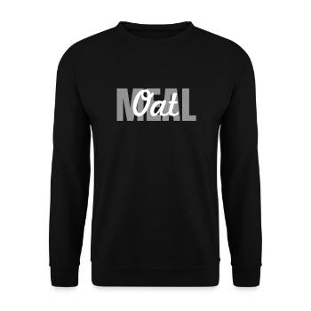 Oatmeal Font Design - Unisex Sweatshirt - black - Front - Alina (178cm) & Michal (187cm)