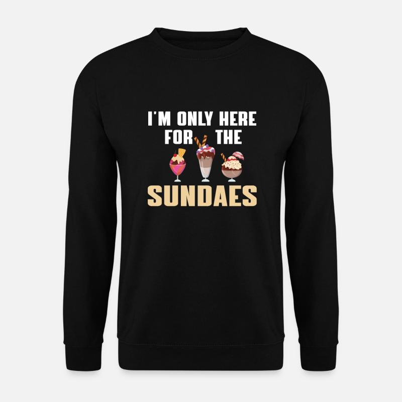 Lustige Eisbecher Geschenkidee - Unisex Pullover - Schwarz