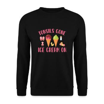 tonsRemoval of tonsils - Unisex Sweatshirt - black - Front - Alina (178cm) & Michal (187cm)
