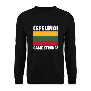 Cepelinai Game Strong - Unisex Sweatshirt - black - Front - Alina (178cm) & Michal (187cm)