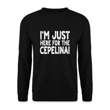 Cepelinai Lover Design - Unisex Sweatshirt - black - Front - Alina (178cm) & Michal (187cm)