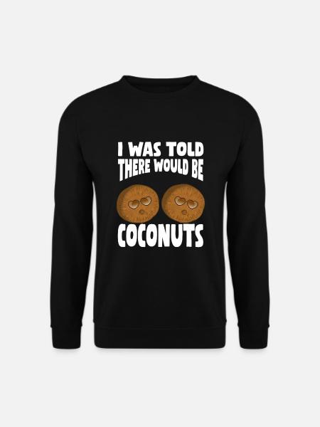 Funny Coconut Shirt - Unisex Sweatshirt - black