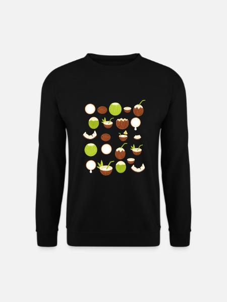 Retro Coconut Design - Unisex Sweatshirt - black